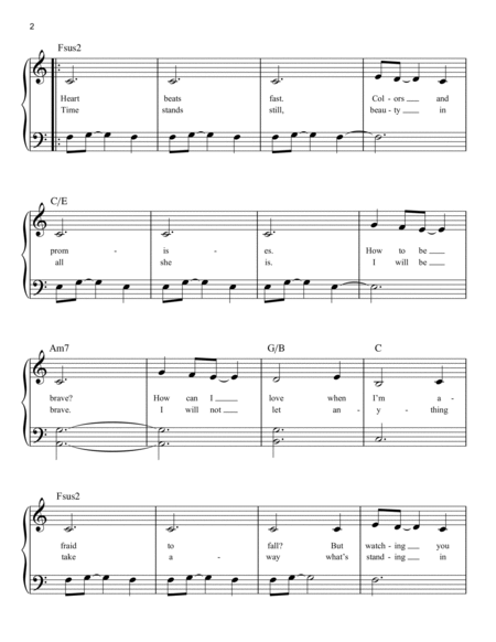 A Thousand Years by Christina Perri Easy Piano - Digital Sheet Music