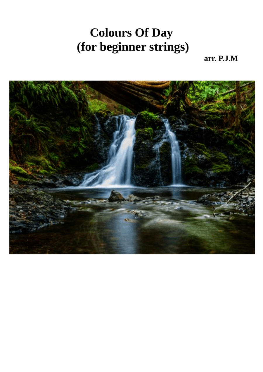 Colours of Day (for beginner strings) Chamber Orchestra scores gallery preview page 1