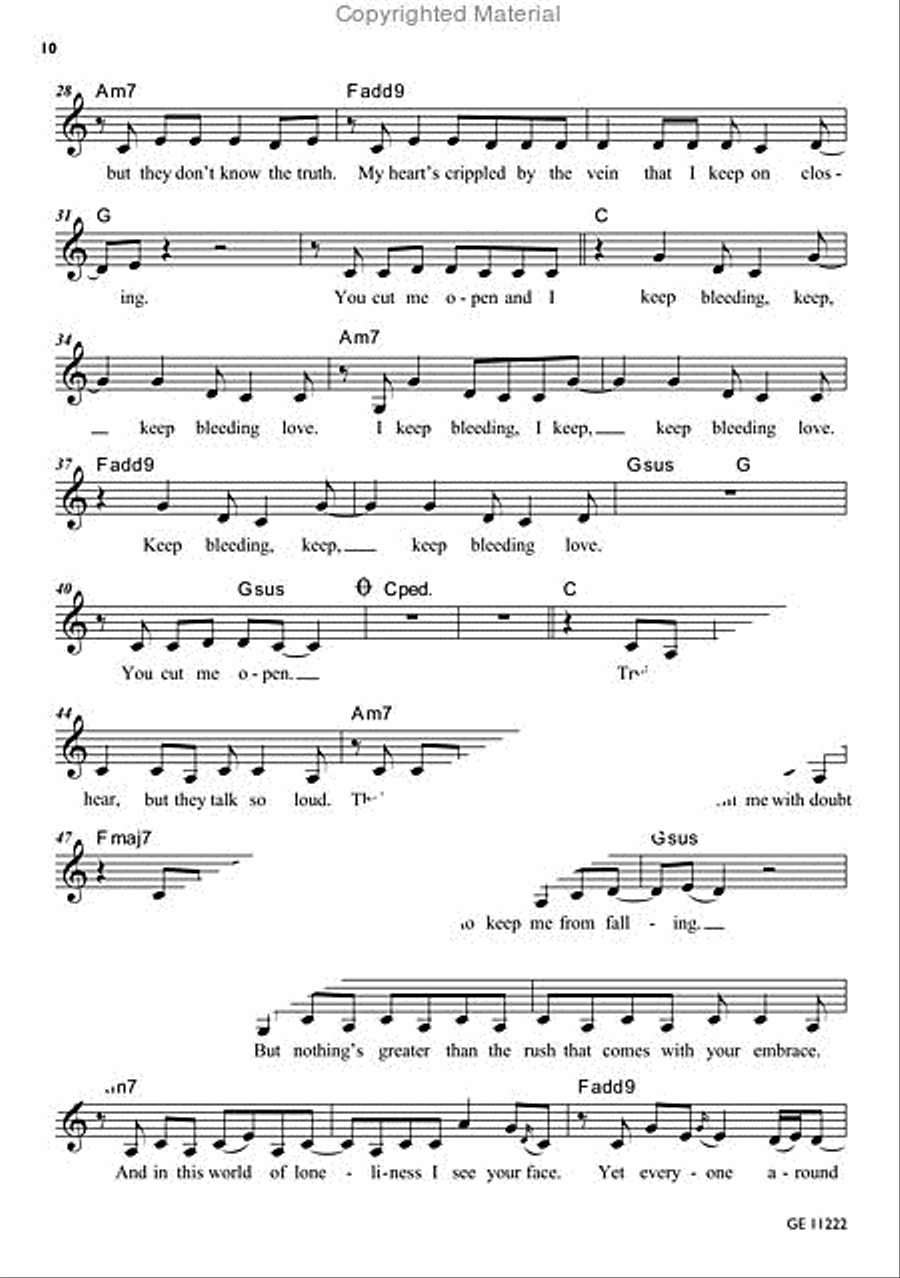 Pop 08 Piano, Vocal, Guitar scores gallery preview page 6