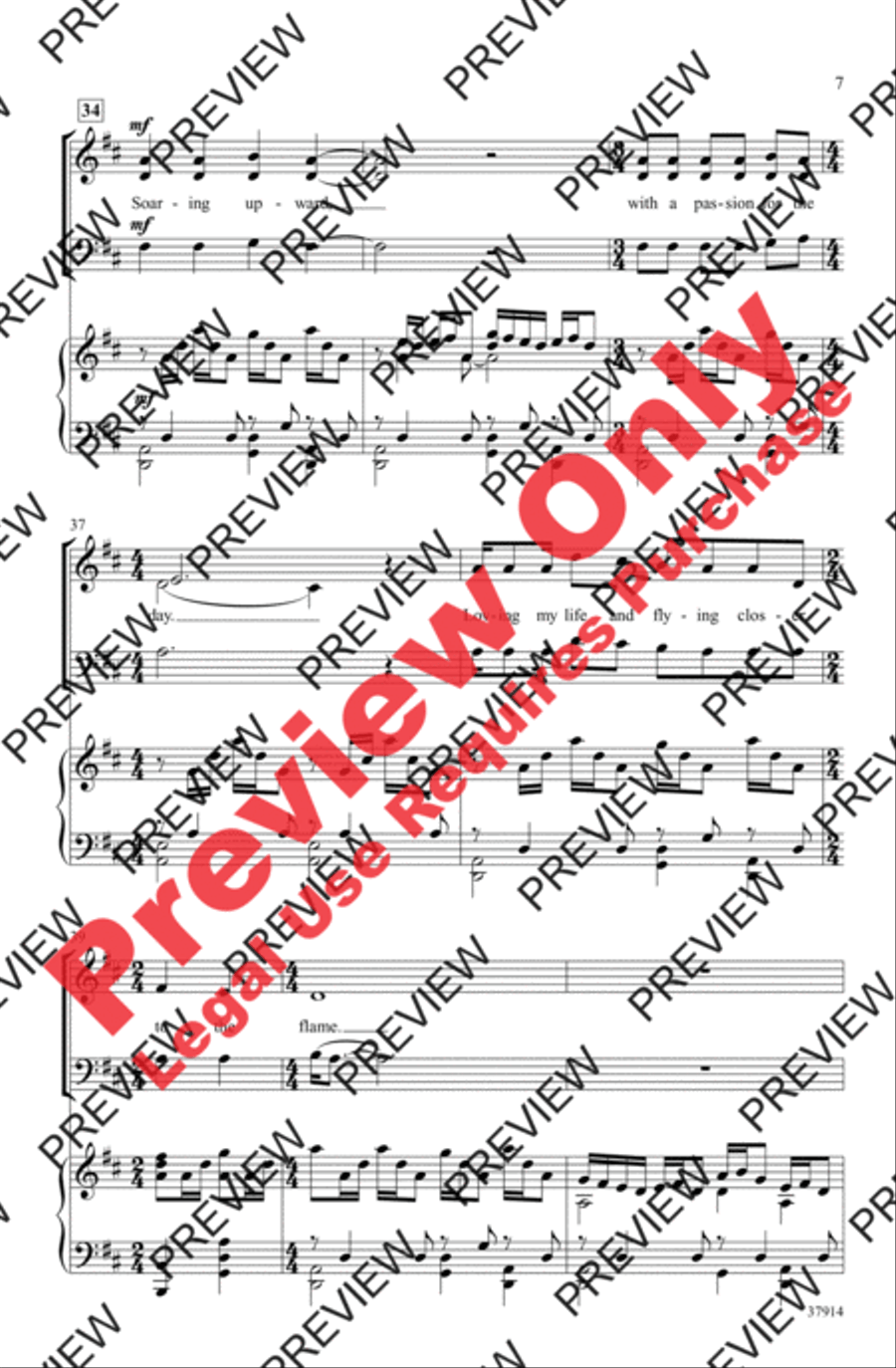 Closer to the Flame 3-Part scores gallery preview page 17