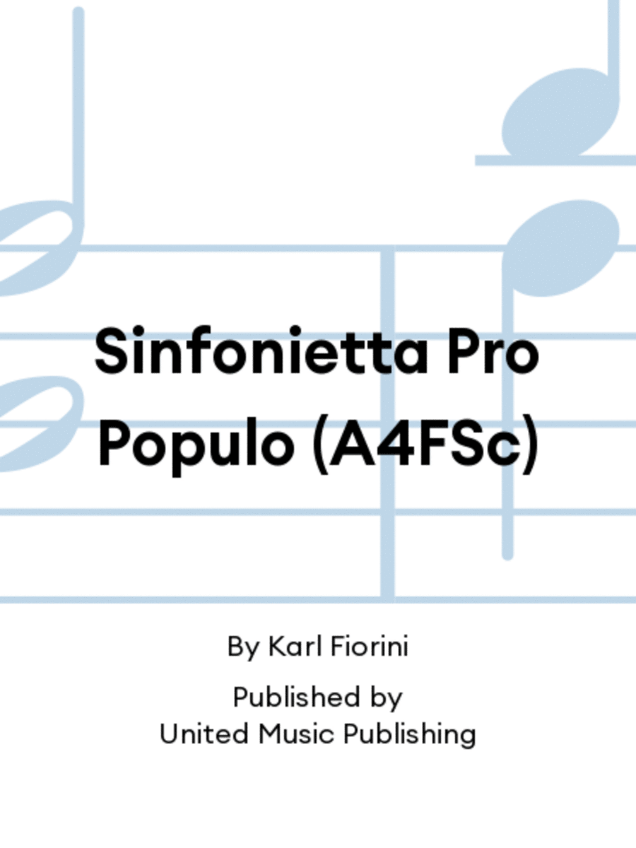 Sinfonietta Pro Populo (A4FSc)
