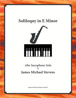 Book cover for Soliloquy in E Minor - Alto Sax & Piano