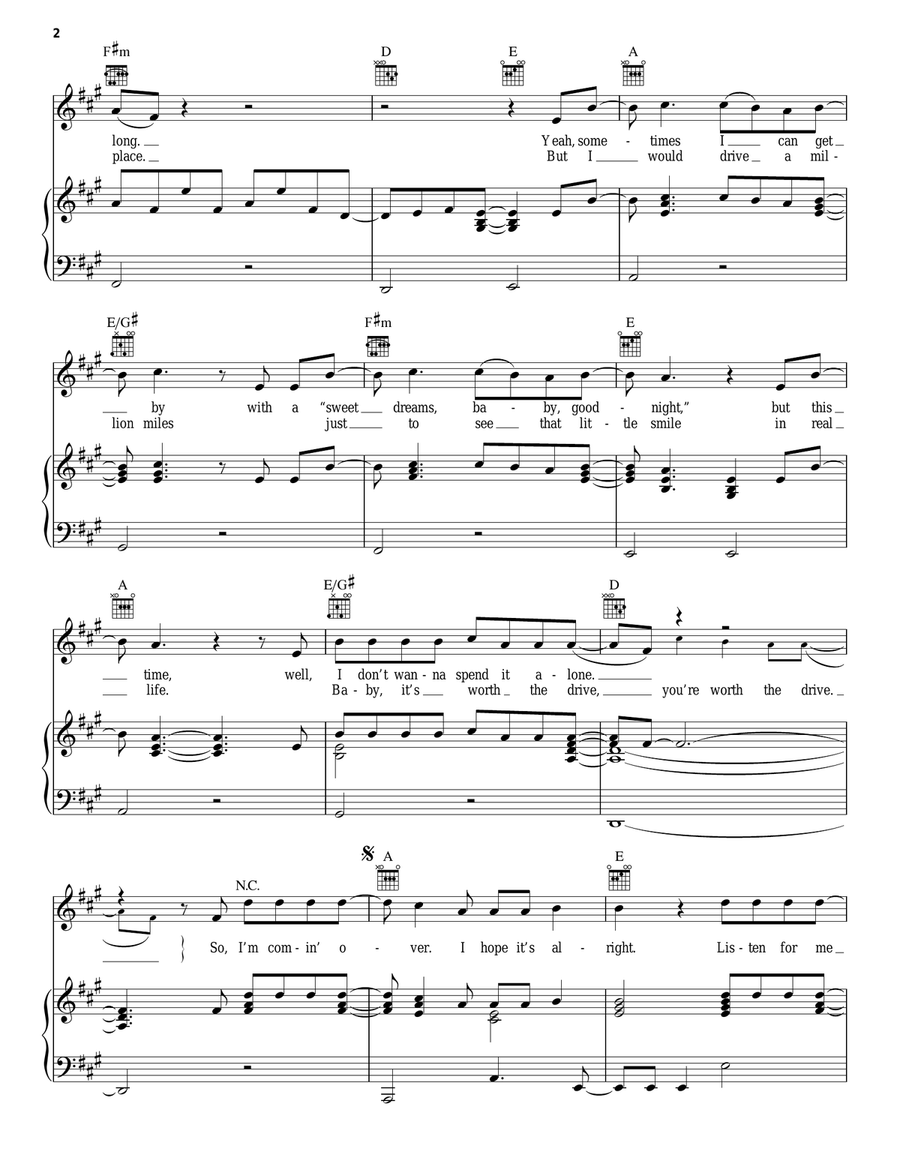 See You Tonight See You Tonight Piano, Vocal, Guitar scores gallery preview page 2