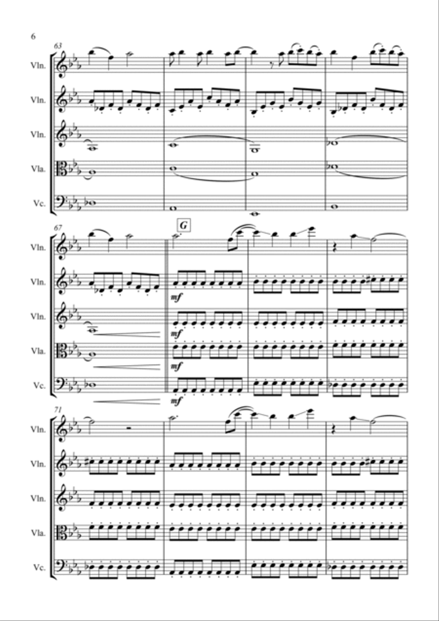 Wildest Dreams String Quartet scores gallery preview page 6
