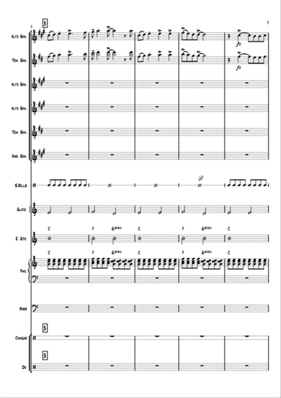 Santa Claus Is Comin' To Town Woodwind Quintet scores gallery preview page 3