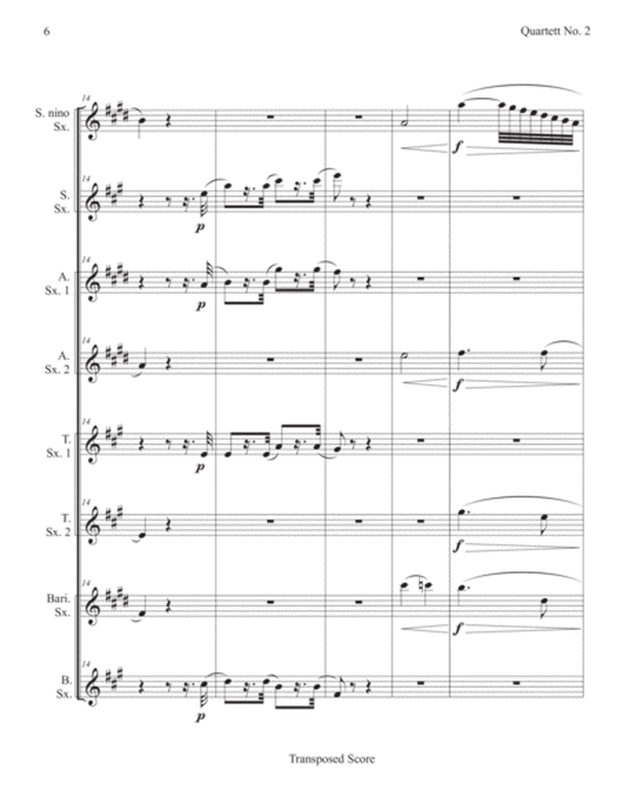 Beethoven No. 2, Opus 18 (Mvt. 1) (sax. 8) (score & parts)
