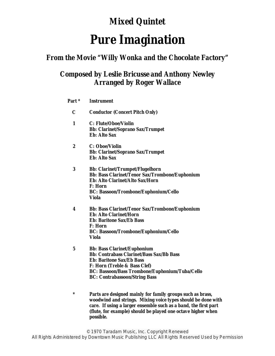 Pure Imagination Small Ensemble scores gallery preview page 1