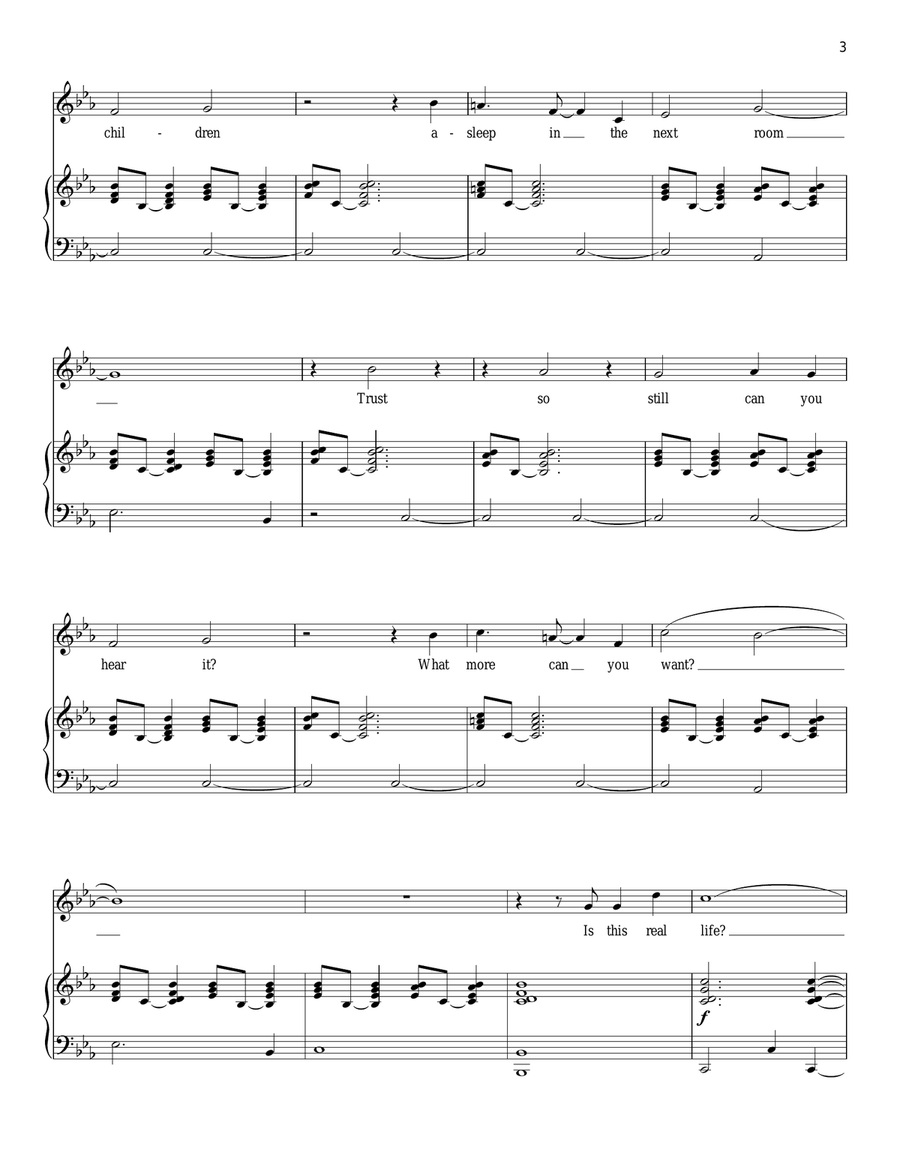 Real Life (from tick, tick... BOOM!) Piano, Vocal scores gallery preview page 3