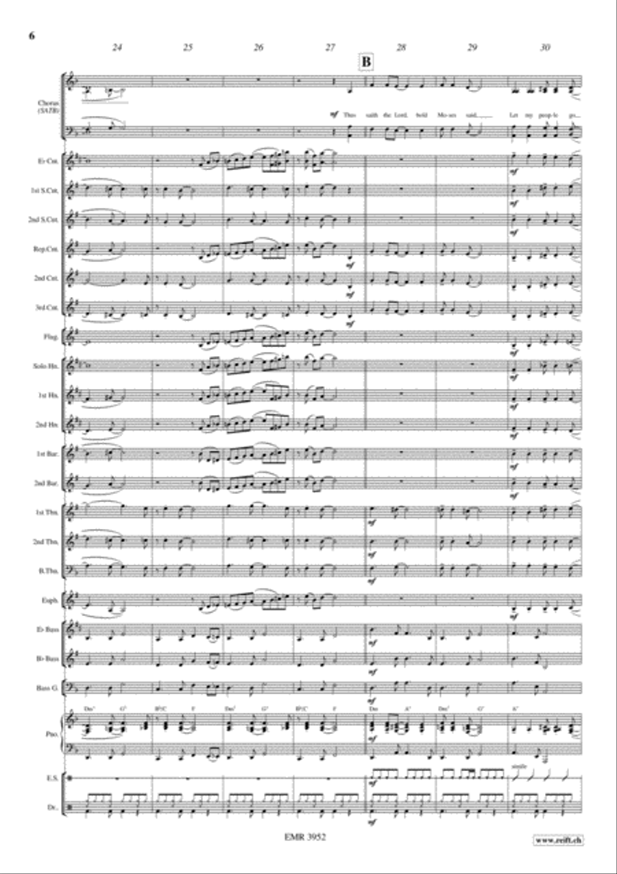 Let My People Go 4-Part scores gallery preview page 6