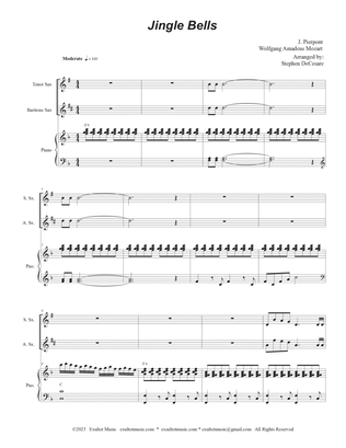 Jingle Bells (Saxophone Quartet and Piano)