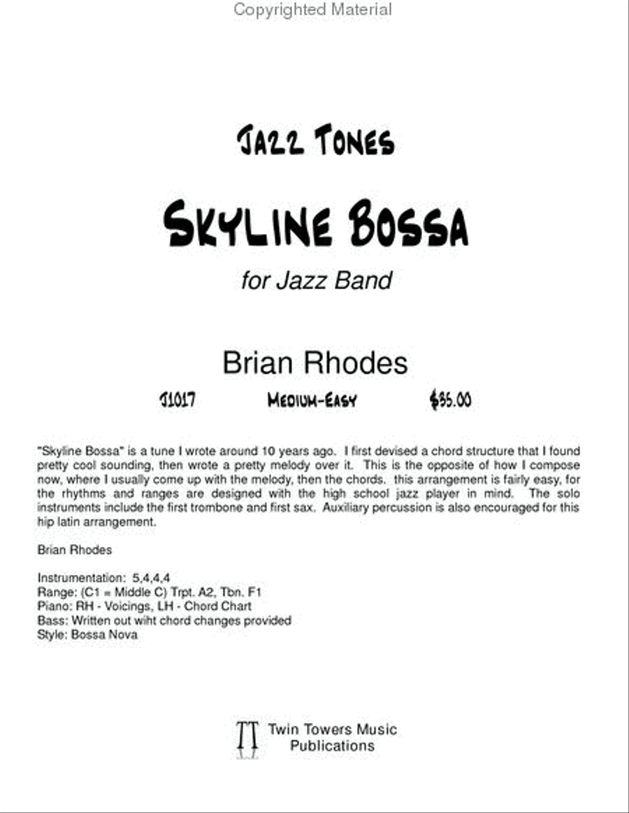 Skyline Bossa Jazz Ensemble scores gallery preview page 2