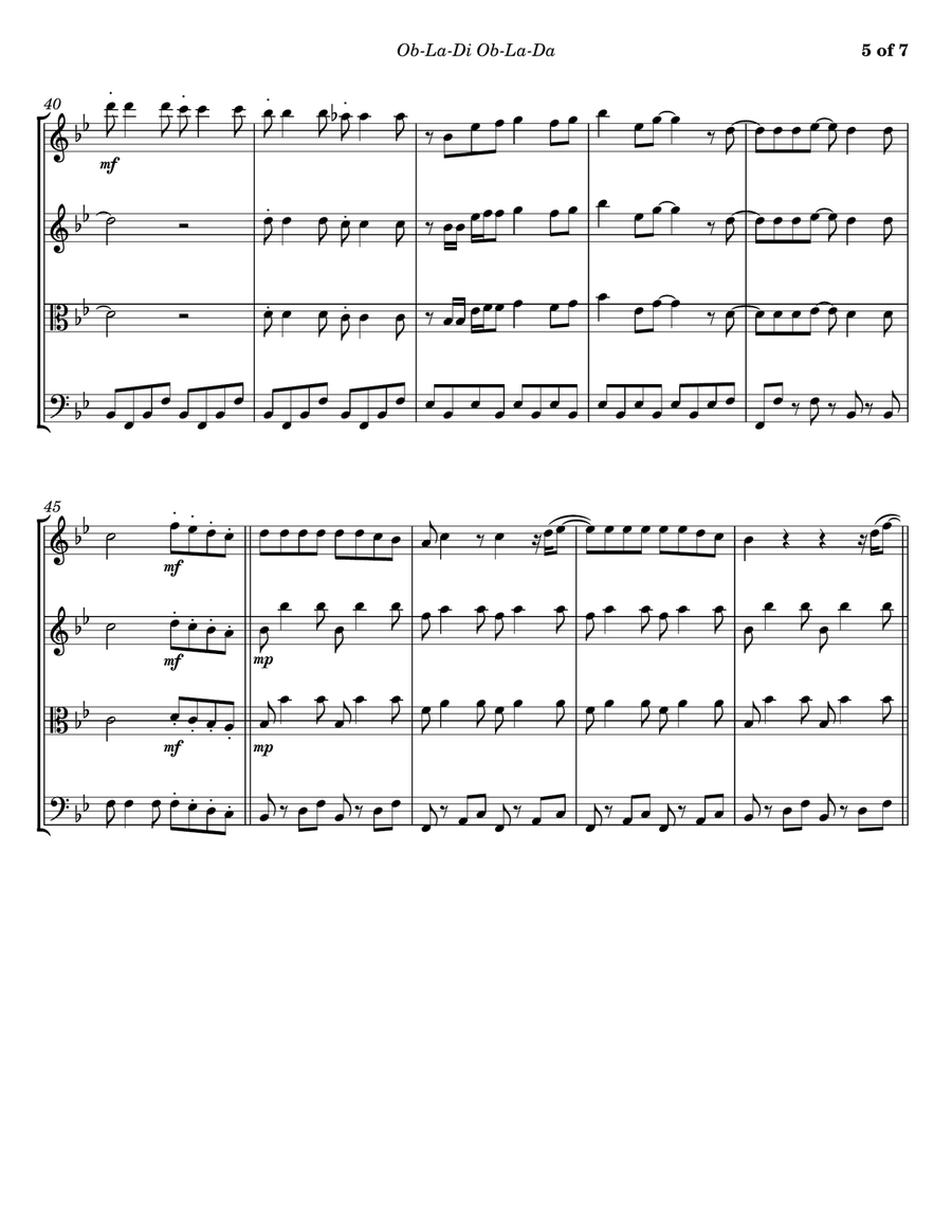Ob-la-di, Ob-la-da String Trio scores gallery preview page 5