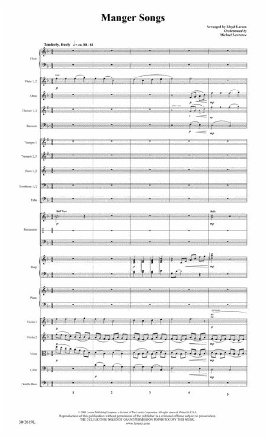 Manger Songs - Orchestral Score and Parts Choir scores gallery preview page 2