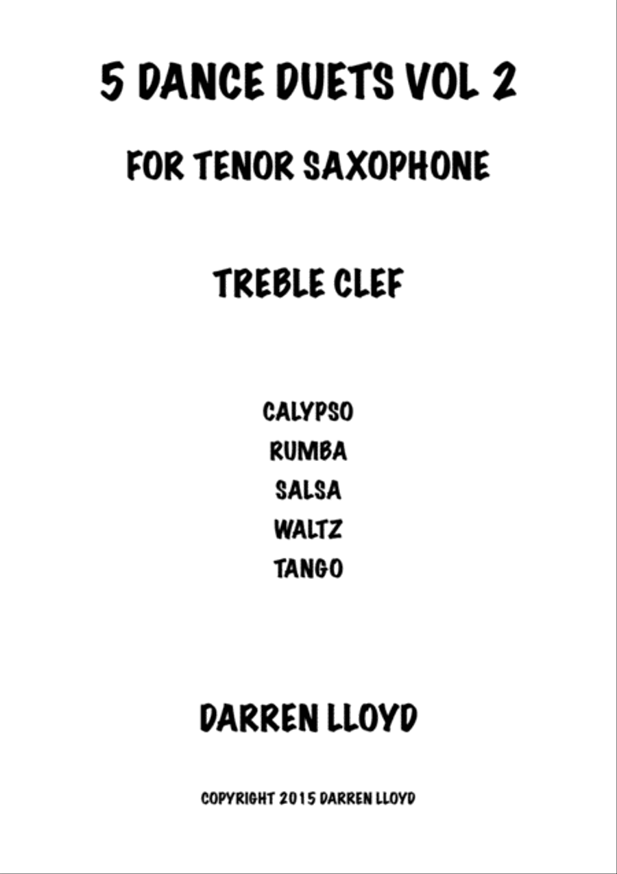Tenor Saxophone Duets Vol 1 Woodwind Duet scores gallery preview page 1