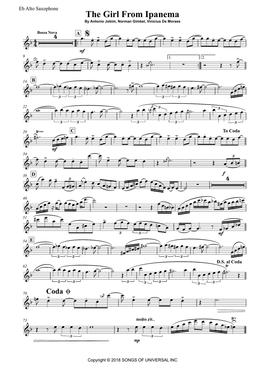 The Girl From Ipanema (garôta De Ipanema) Woodwind Ensemble scores gallery preview page 5