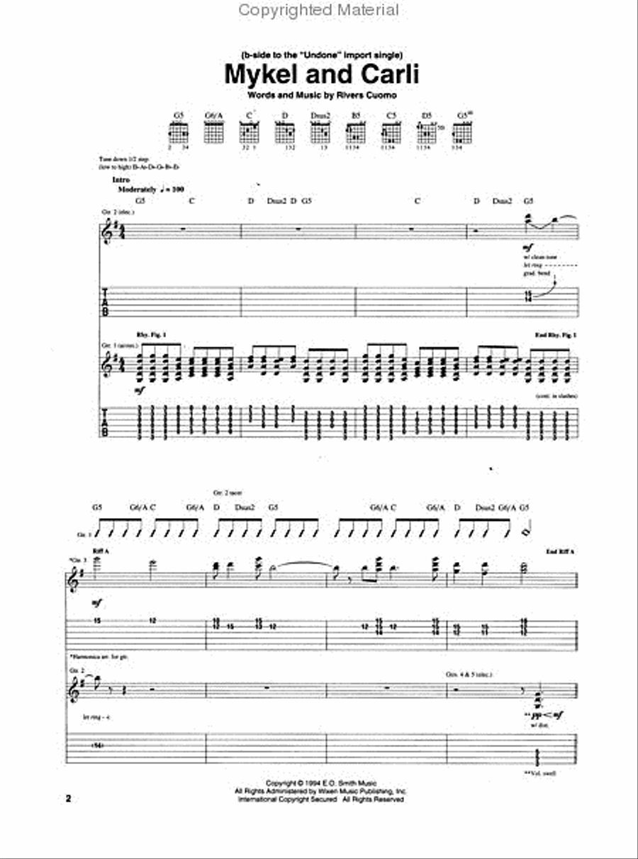 Weezer - Rarities Edition Electric Guitar scores gallery preview page 2
