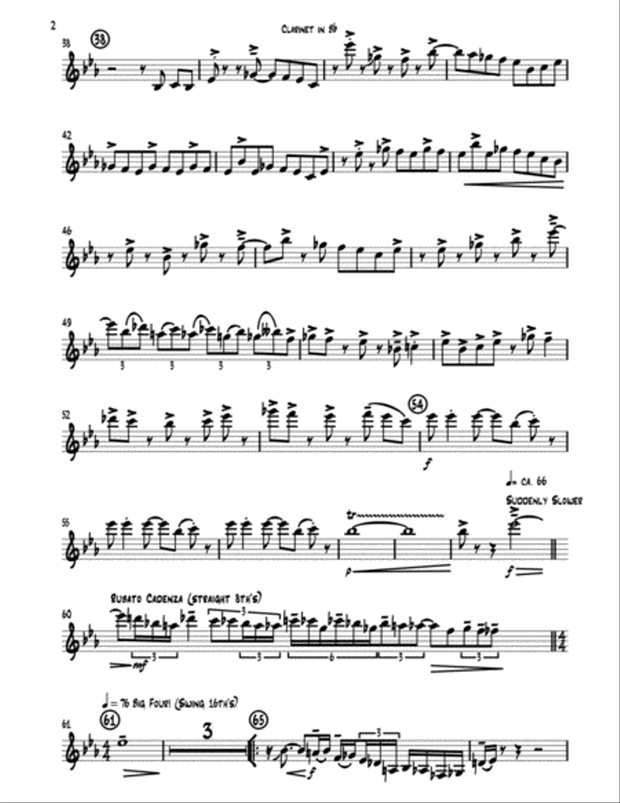 Bourbon Street Clown (Clarinet Part) Small Ensemble scores gallery preview page 2