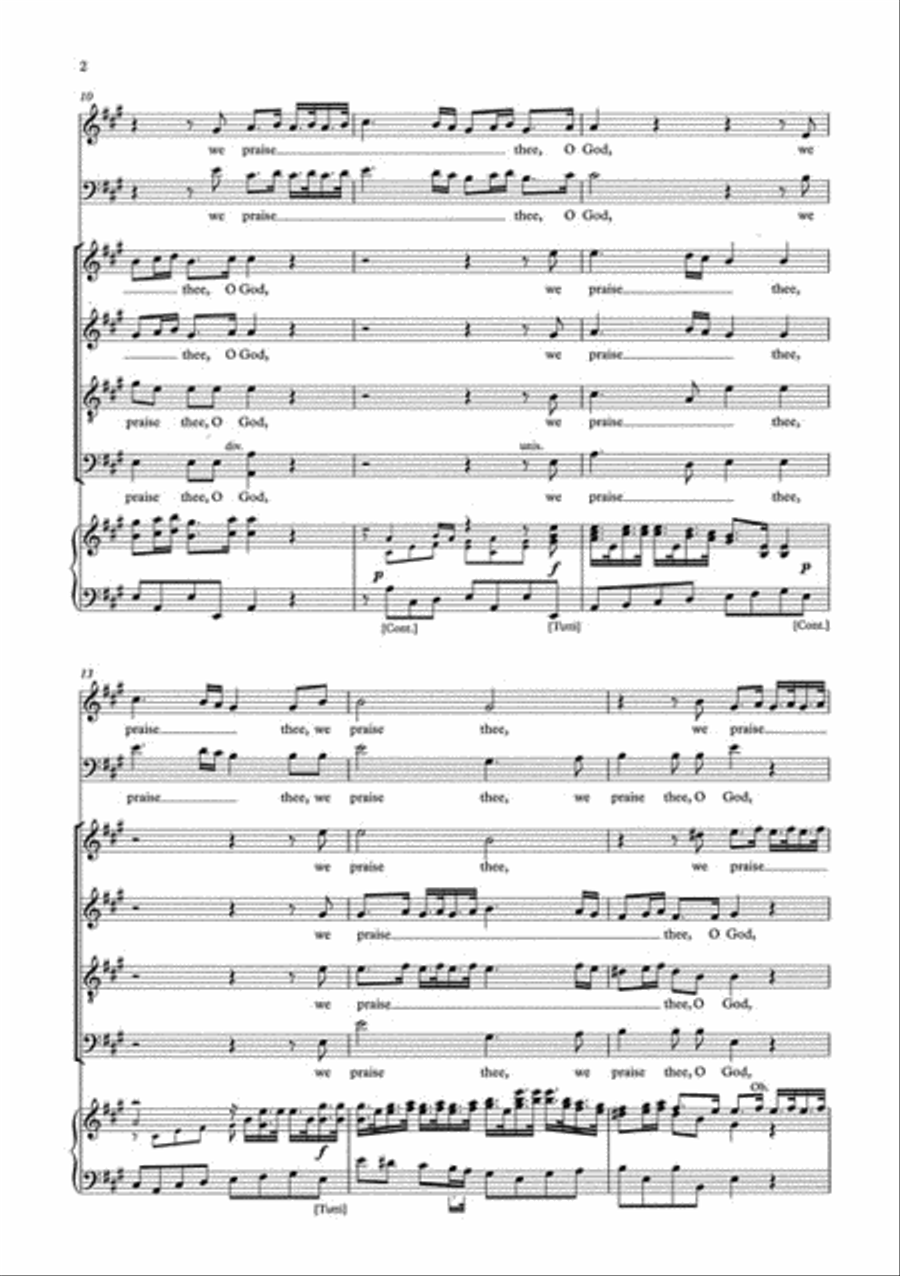 Te Deum in A Major Choir scores gallery preview page 3