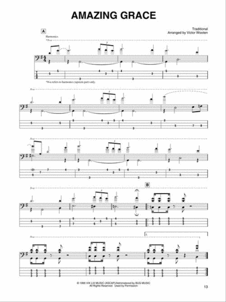 The Best of Victor Wooten Bass Guitar Tablature scores gallery preview page 10
