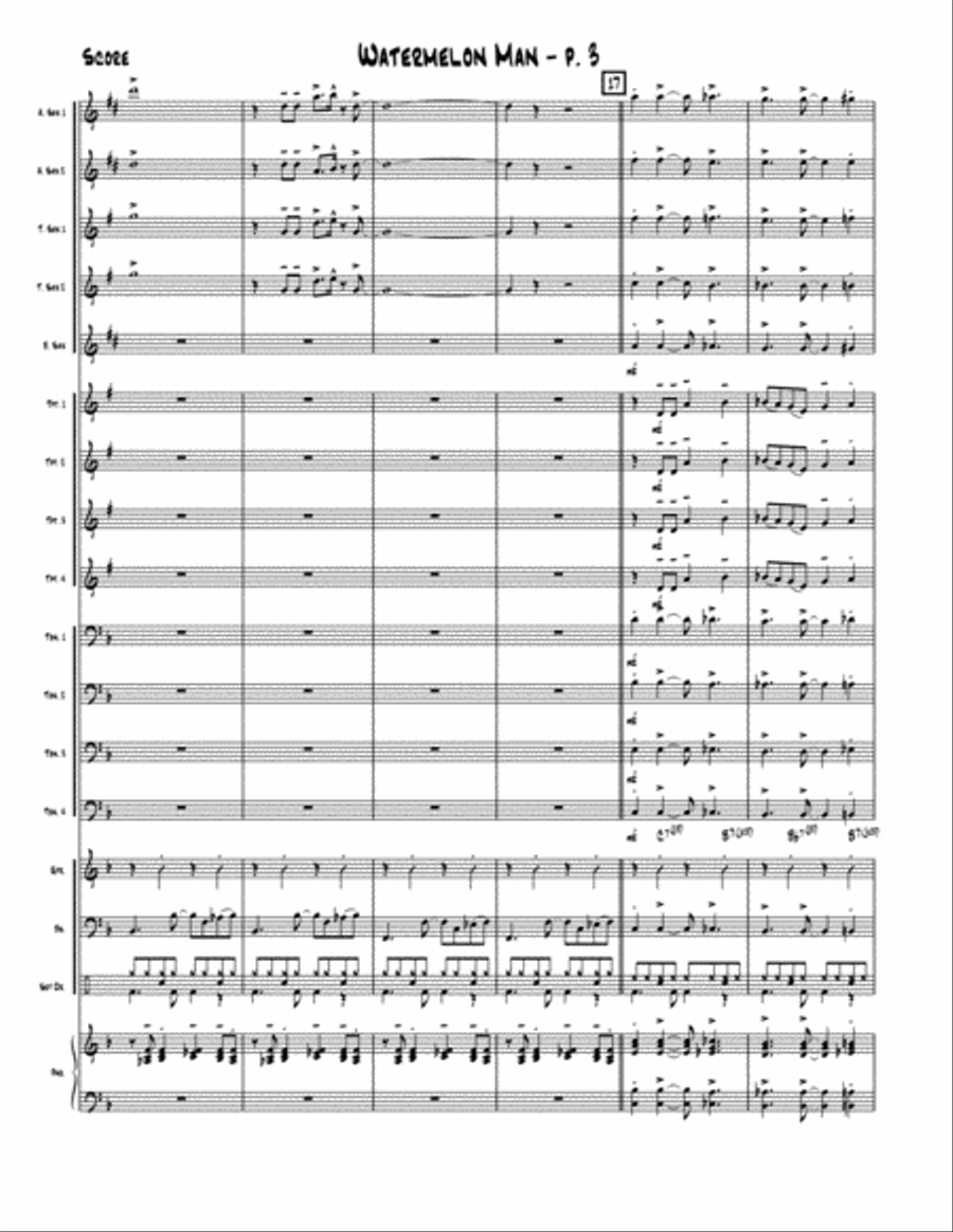 Watermelon Man Jazz Ensemble scores gallery preview page 4