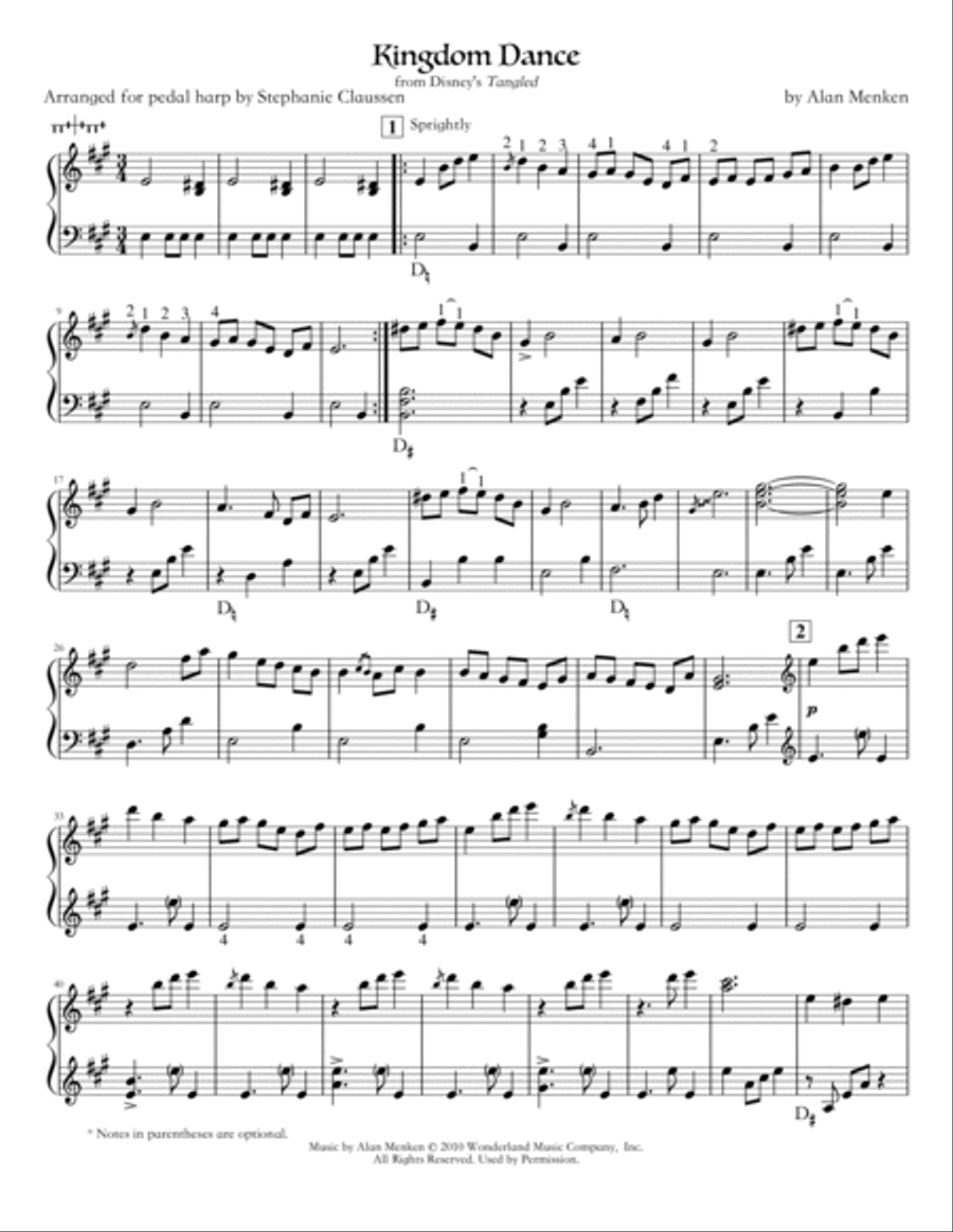 Kingdom Dance Pedal Harp scores gallery preview page 2