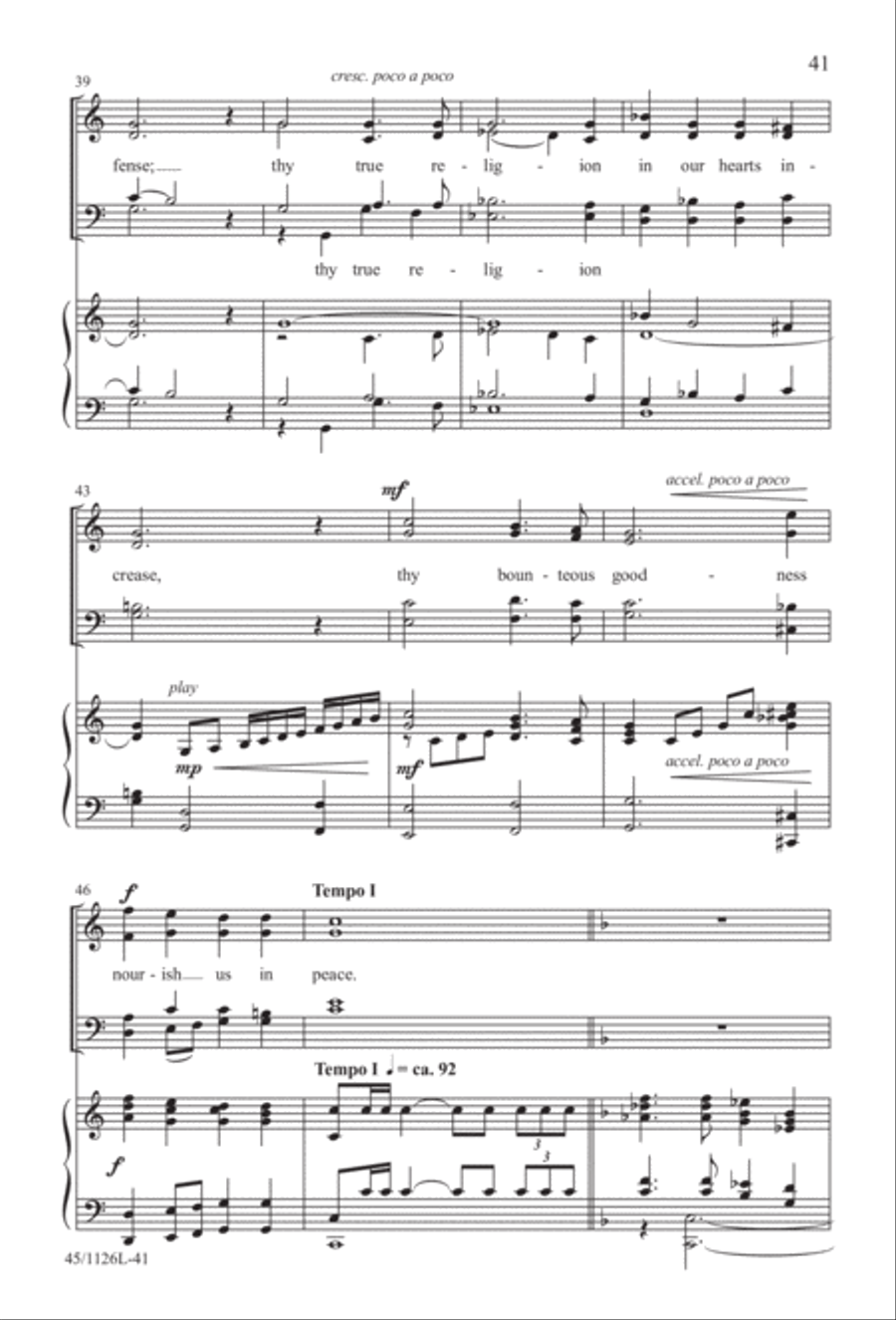 Prayers for the Nations 4-Part scores gallery preview page 42