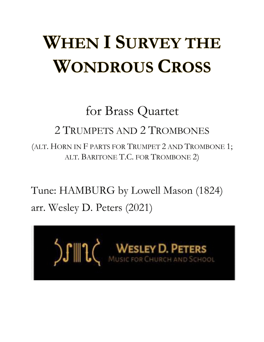 When I Survey the Wondrous Cross (Brass Quartet) image number null