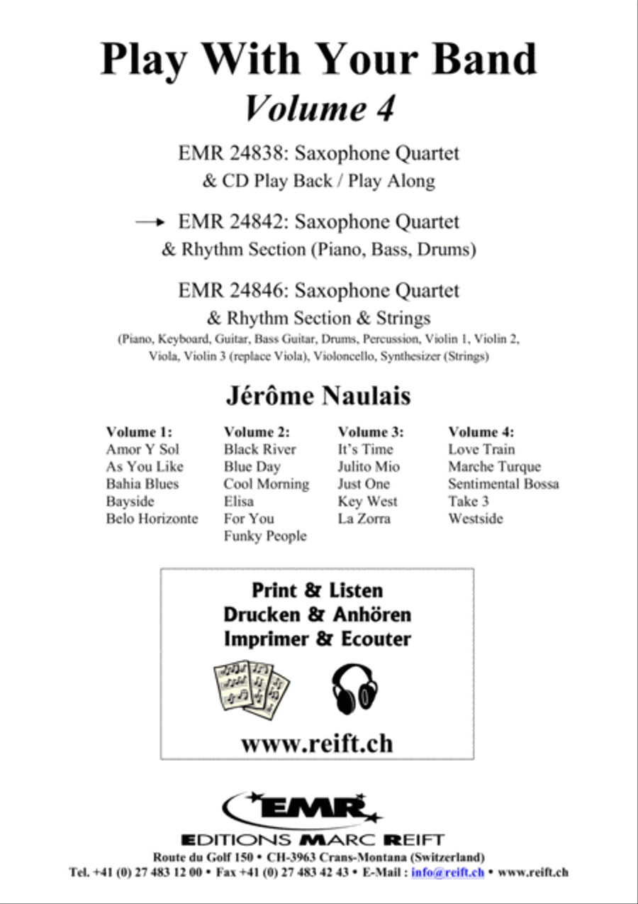 Play With Your Band Volume 4 Saxophone Ensemble scores gallery preview page 2