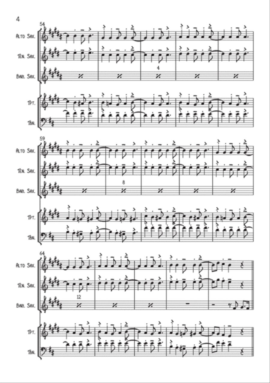 National Express Tenor Saxophone scores gallery preview page 5