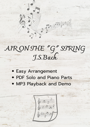Book cover for Air On The G String (Bach) - PDF Sheet Music + MP3 Playback
