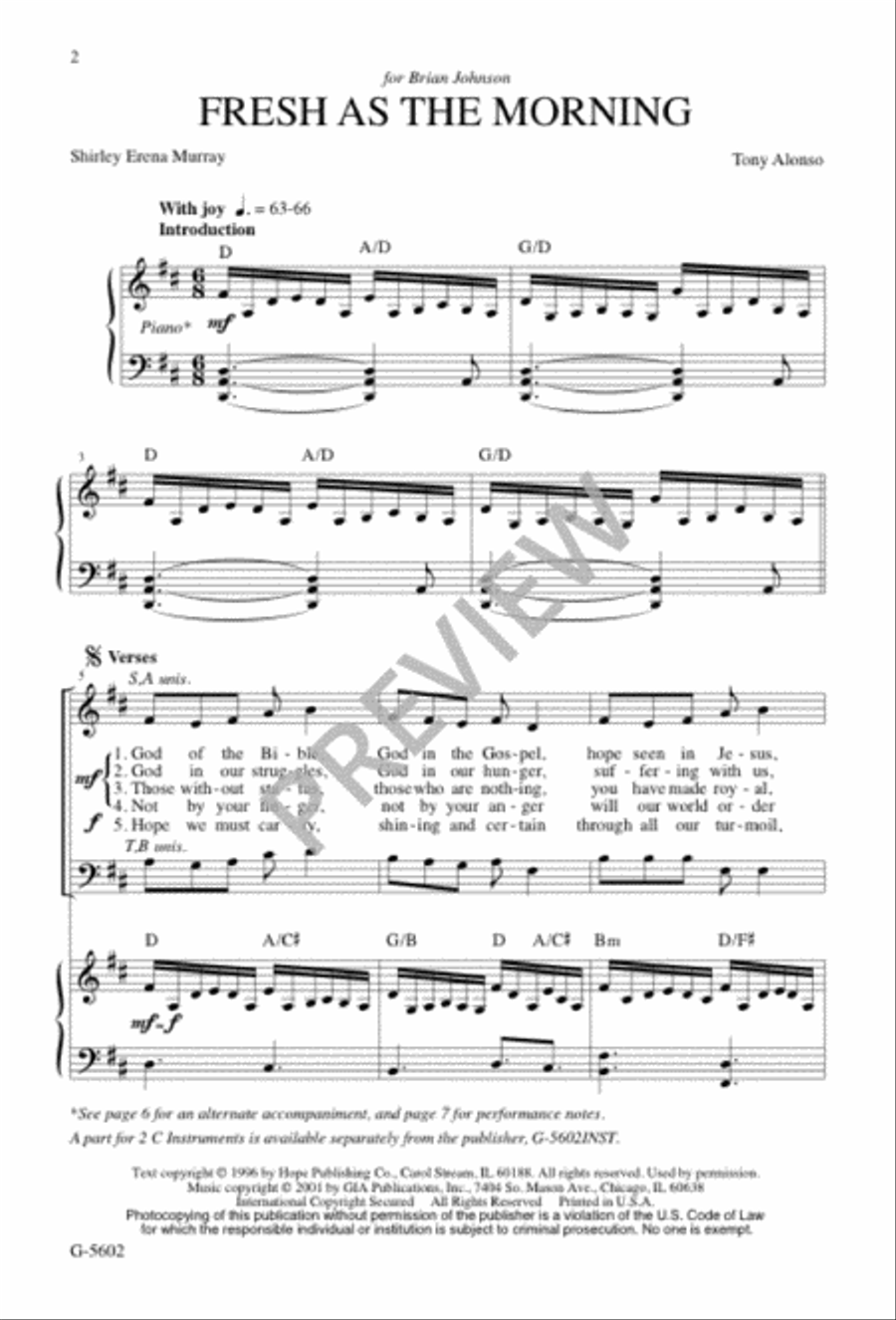 Fresh as the Morning 4-Part scores gallery preview page 2