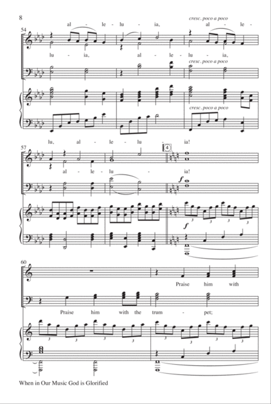 When in Our Music God Is Glorified 4-Part scores gallery preview page 9