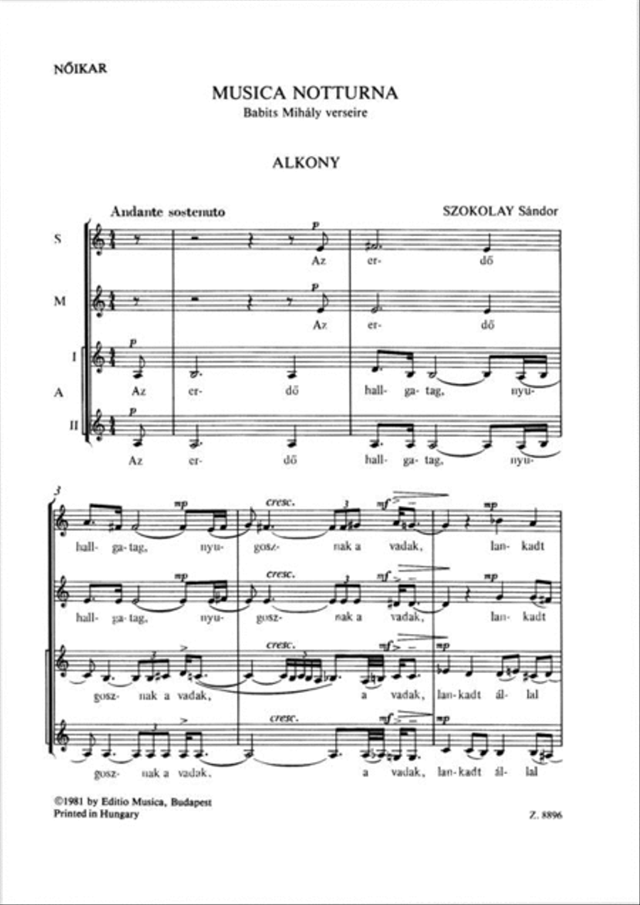 Musica notturna A Cappella scores gallery preview page 3