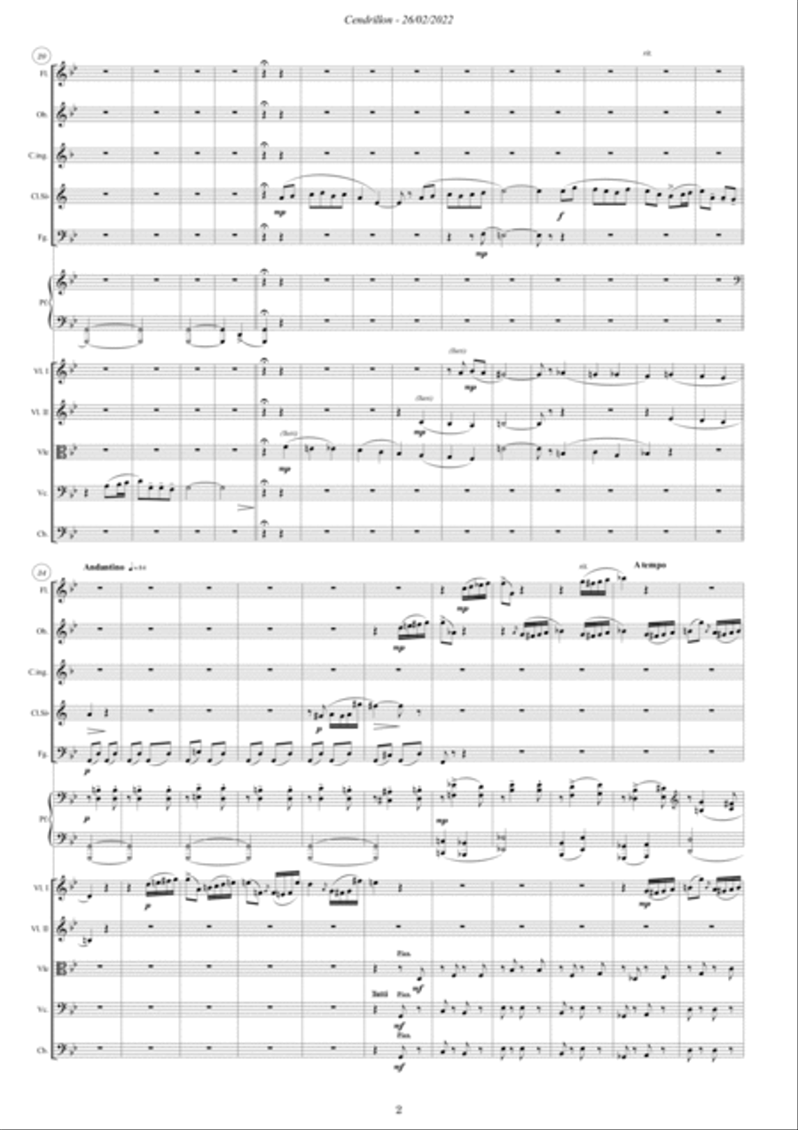 Paola Magnanini: CENDRILLON (ES-22-021) - Score Only Chamber Orchestra scores gallery preview page 6