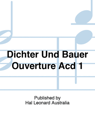 Dichter Und Bauer Ouverture Acd 1