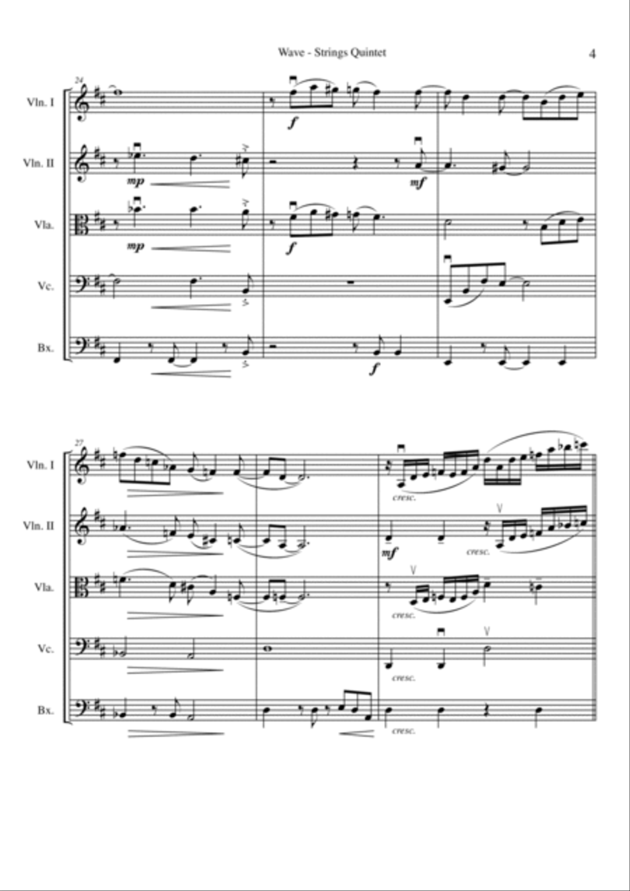 Wave Wave String Quintet scores gallery preview page 4