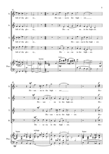 Christmas Hosana - choir and piano image number null