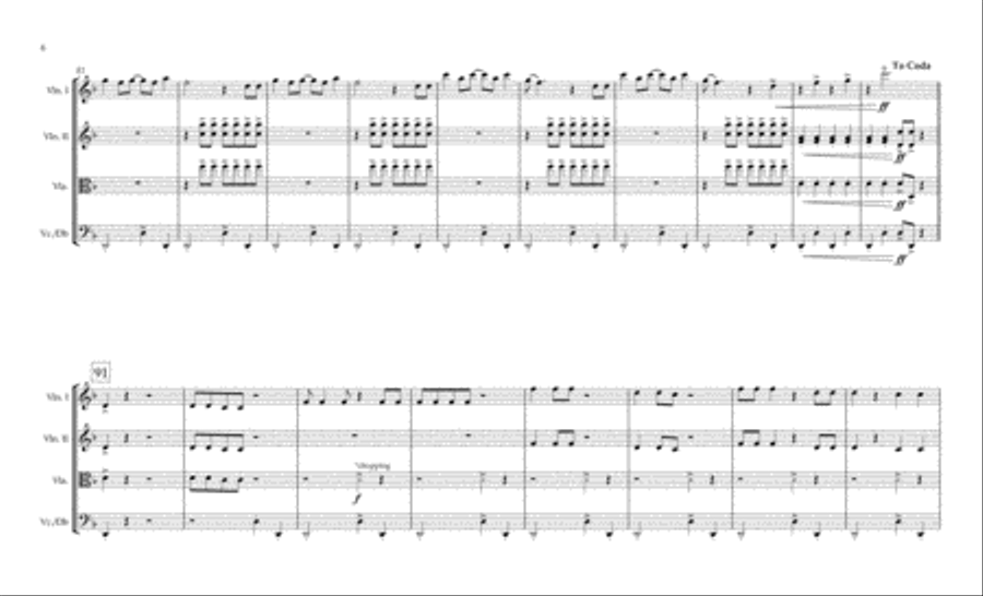Uptown Funk Uptown Funk String Quartet scores gallery preview page 6