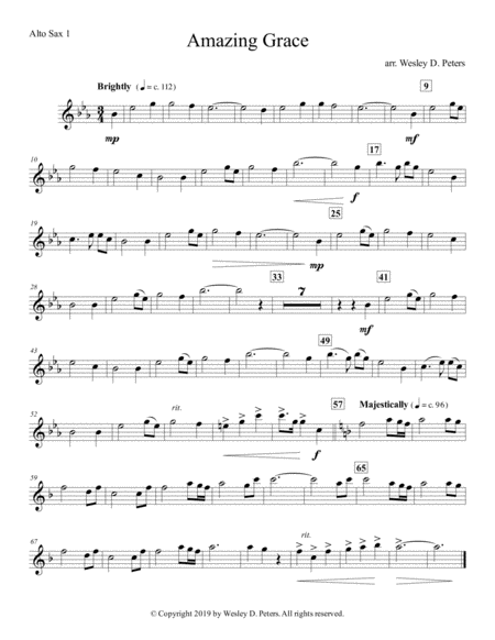 Amazing Grace (Sax Quartet) image number null
