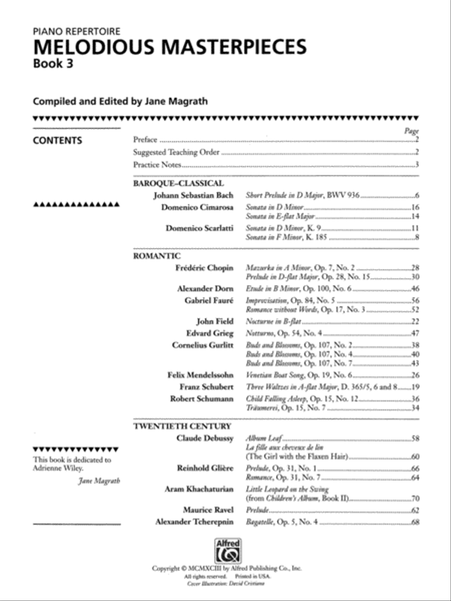 Melodious Masterpieces, Book 3 Piano Solo scores gallery preview page 2