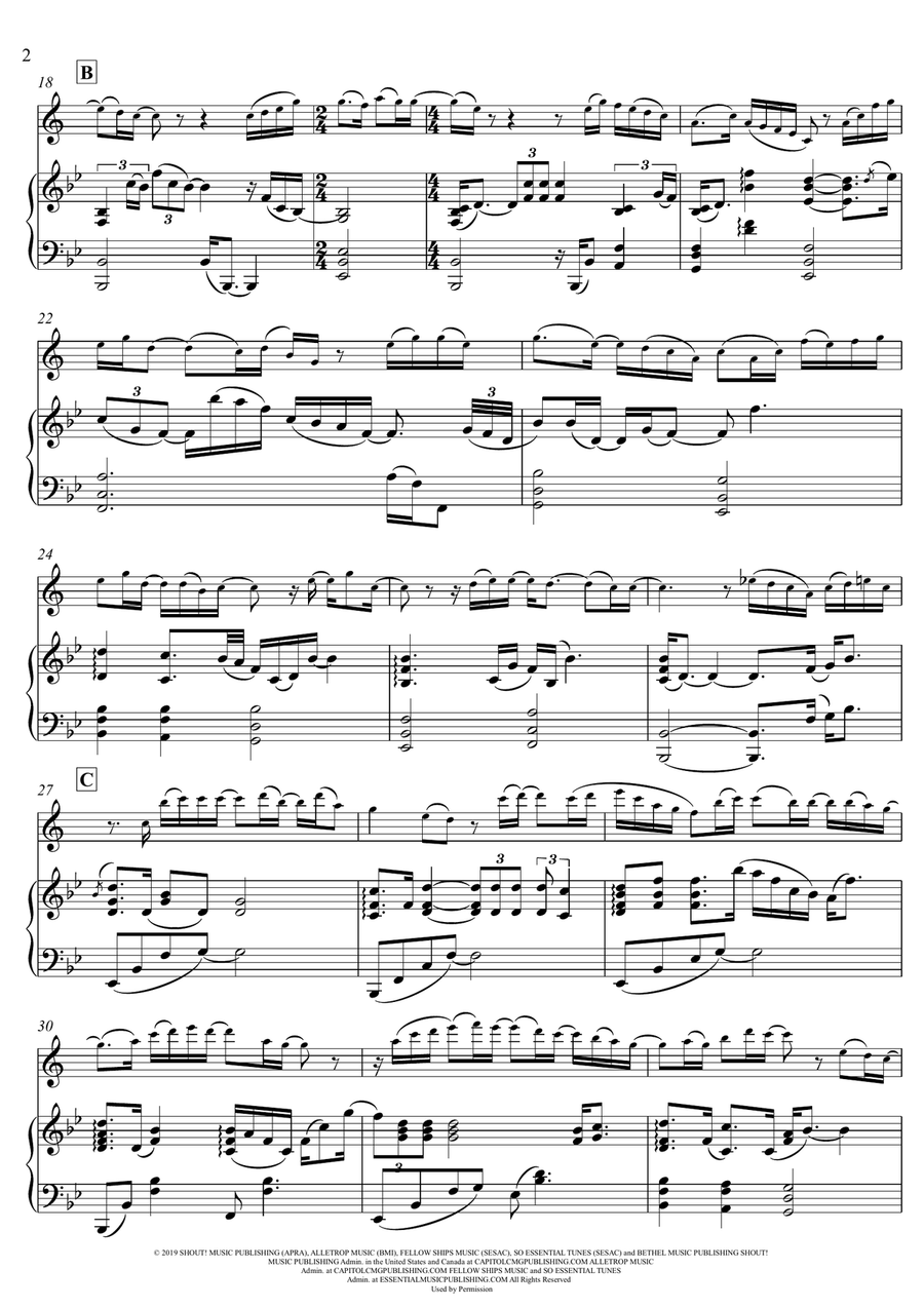 Goodness Of God Tenor Saxophone scores gallery preview page 2