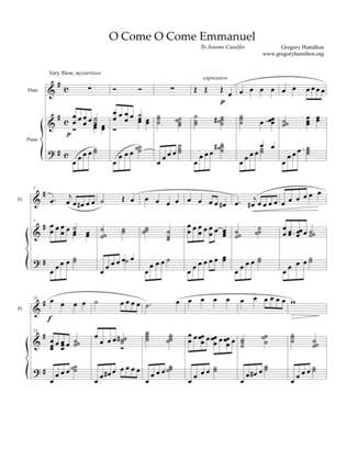 O Come O Come Emmanuel - for Piano and Flute