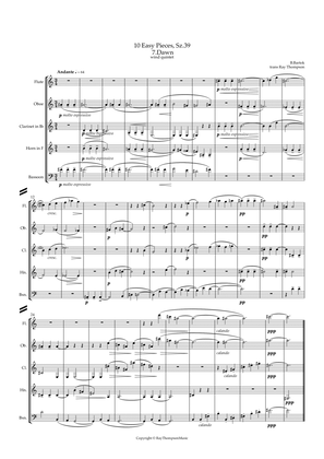 Book cover for Bartók: 10 Easy Pieces , Sz.39 7. Dawn - wind quintet