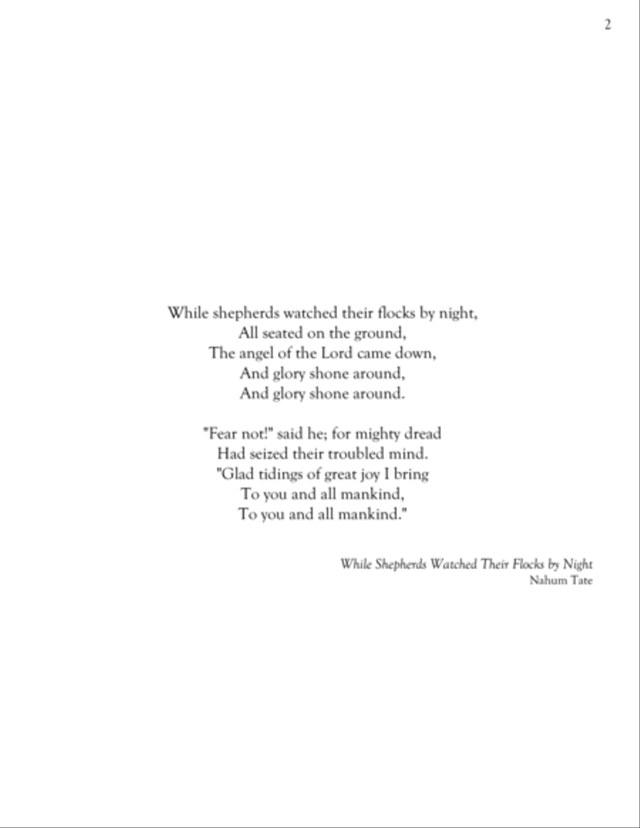 While Shepherds Watched Their Flocks by Night Piano Solo scores gallery preview page 2