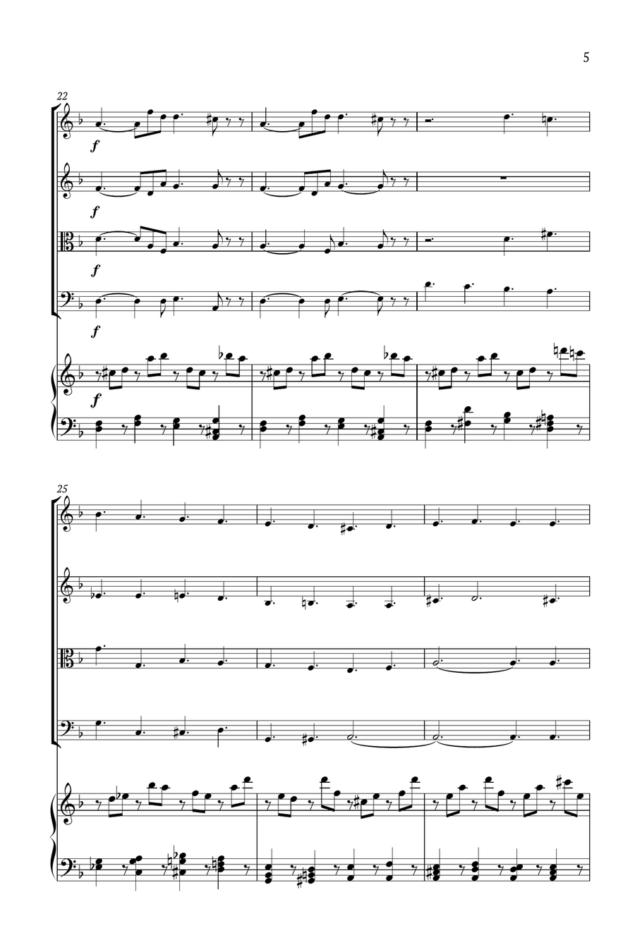 Lacrimosa Piano Quintet scores gallery preview page 5