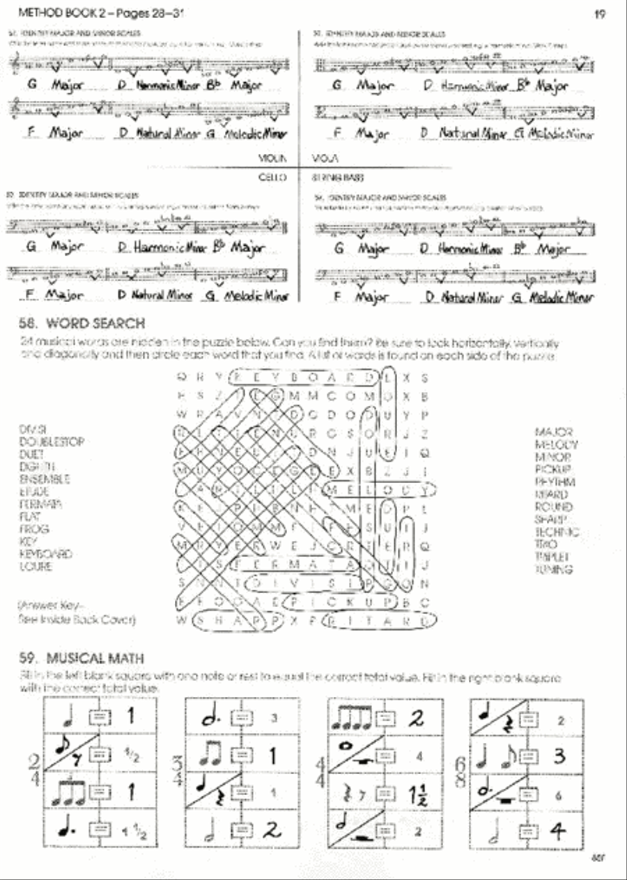 All For Strings Theory Workbook 2 - Conductor Answer Key String Orchestra scores gallery preview page 2