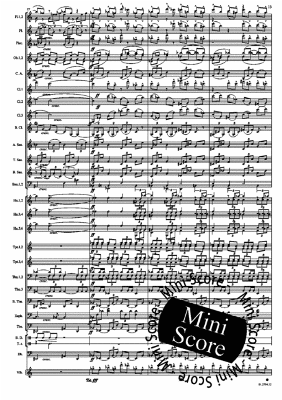 Concerto for Percussion and Band Concert Band scores gallery preview page 17