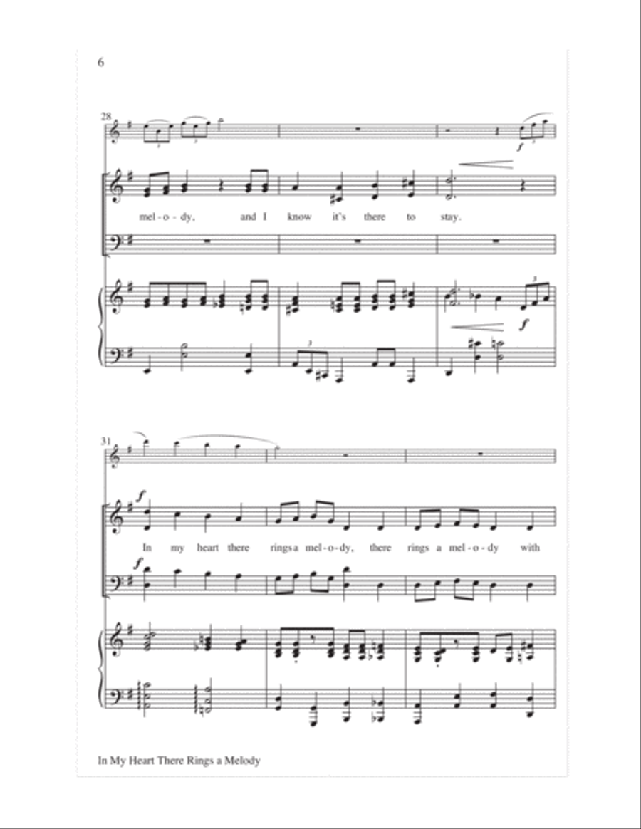 In My Heart There Rings a Melody 4-Part scores gallery preview page 7