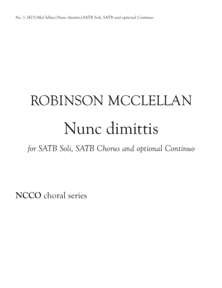 Nunc dimittis (Downloadable)