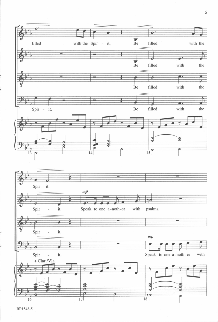 Be Filled with the Spirit 4-Part scores gallery preview page 4